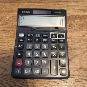 CASIO DJ120D PLUS +‎ LARGE DESKTOP CALCULATOR -12 digit display,150 step recheck